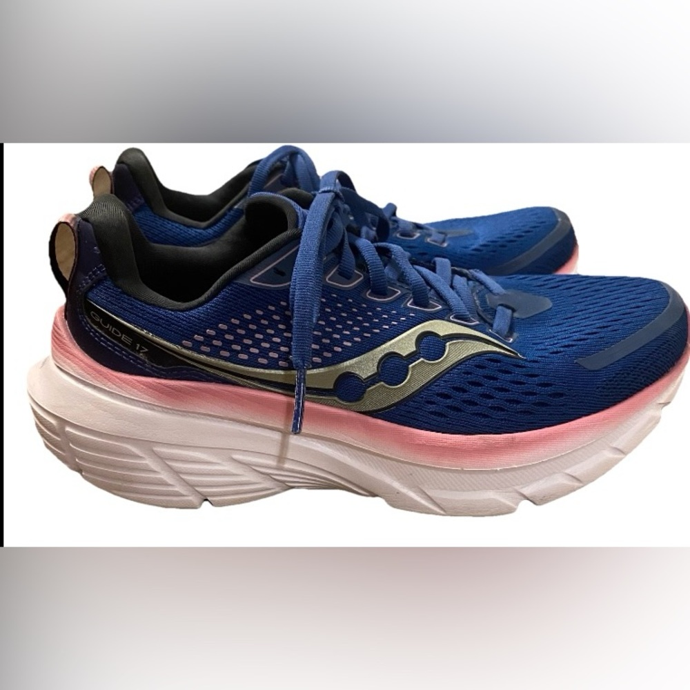 Saucony Guide 17 Women's Size 7 Blue Running Shoes Sneakers